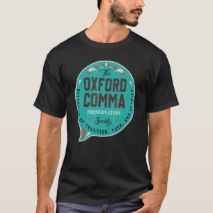 Oxford Comma Club Grammar Police Book Enthusiasten T-Shirt