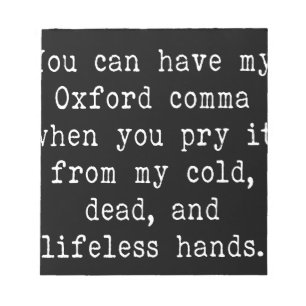 Oxford Comma Notizblock