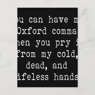 Oxford Comma Postkarte