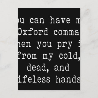 Oxford Comma Postkarte