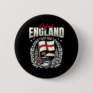 Oxford England Flag Souvenir Oxford Urlaub Button