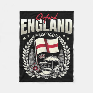 Oxford England Flag Souvenir Oxford Urlaub  Fleecedecke
