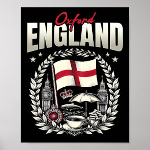 Oxford England Flag Souvenir Oxford Urlaub Poster