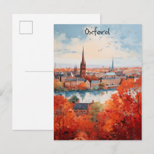 Oxford England Reise Stadt Malerei Ästhetik Postkarte