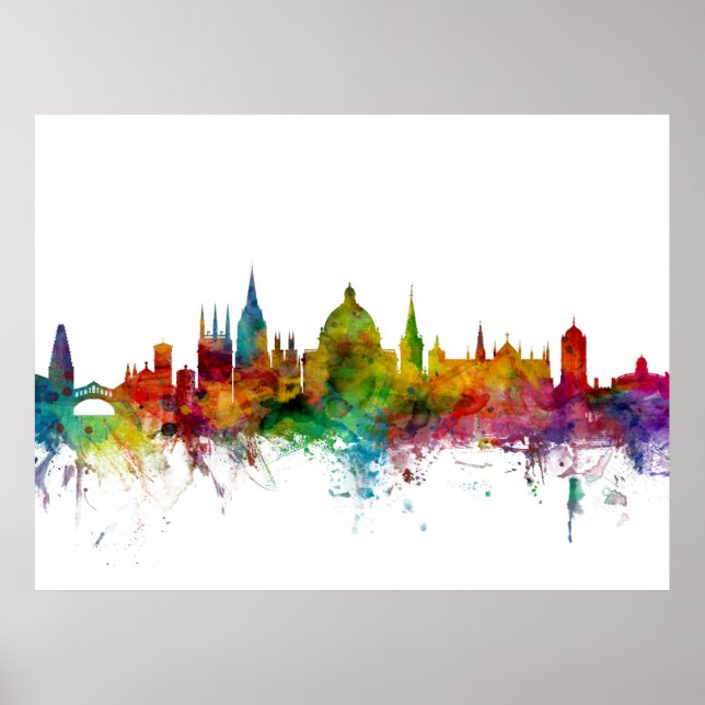 Oxford England Skyline Poster (Vorne)