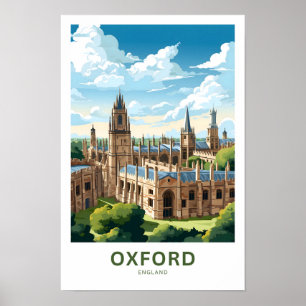 Oxford England Travel Print Poster