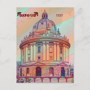 Oxford England Water Travel Poster Design Postkarte