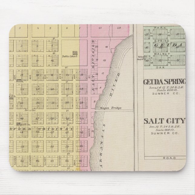Oxford, Geuda Springs und Salt City Mousepad (Vorne)