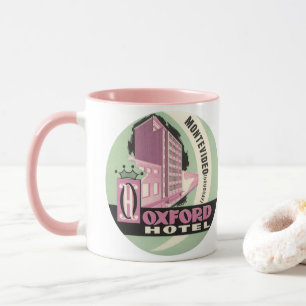 Oxford Hotel, Montevideo, Uruguay, Vintage Reise Tasse