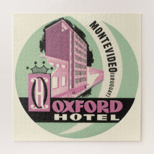 Oxford Hotel, Montevideo, Uruguay, Vintage Travel Puzzle