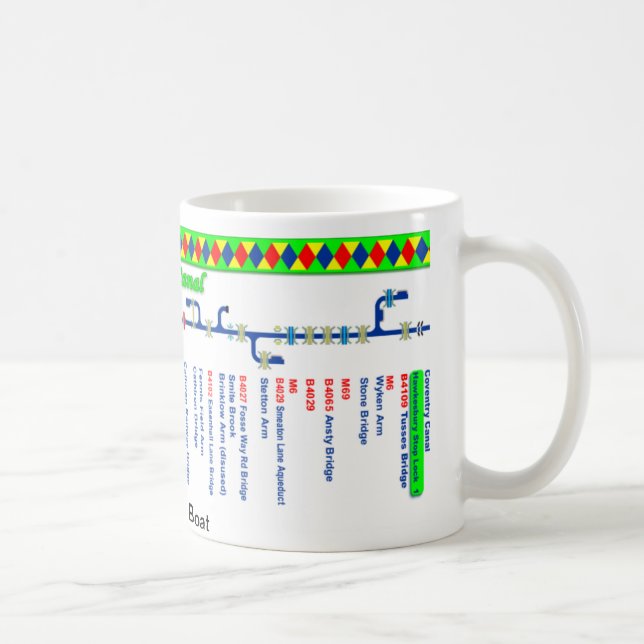 Oxford-Kanal-Weg-Karte (1 von 4) Tasse (Rechts)