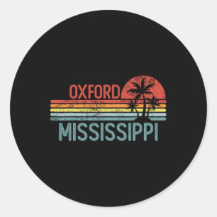 Oxford Mississippi Lustig Usa Stadt Reise Heim Wur Runder Aufkleber