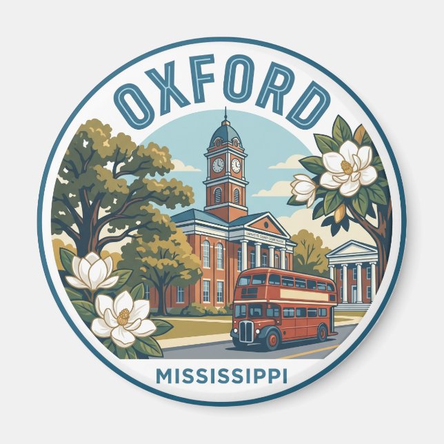 Oxford Mississippi Magnet (Vorne)
