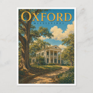 Oxford Mississippi Rowan Oak GeoSaga Postkarte