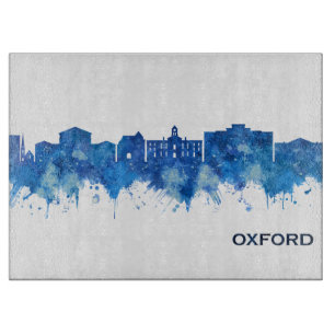 Oxford Mississippi Skyline Blue Schneidebrett