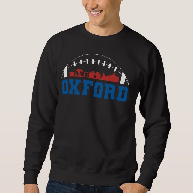 Oxford Mississippi Skyline Football Sweatshirt (Vorderseite)