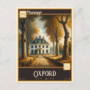 Oxford, Mississippi    Vintage Postkarte