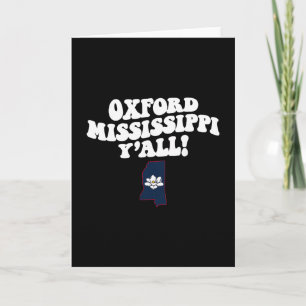Oxford Mississippi Y'all Ms Southern Urlaub  Karte