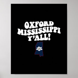 Oxford Mississippi Y'all Ms Südstaaten Urlaub  Poster
