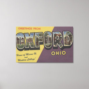 Oxford, Ohio - Miami U u. Western-Uni Leinwanddruck