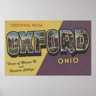 Oxford, Ohio - Miami U u. Western-Uni Poster