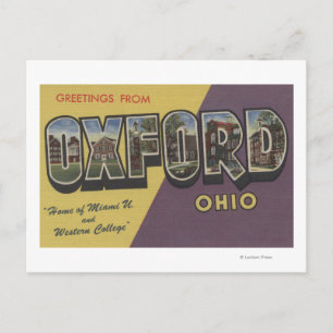 Oxford, Ohio - Miami U & Western Uni Postkarte