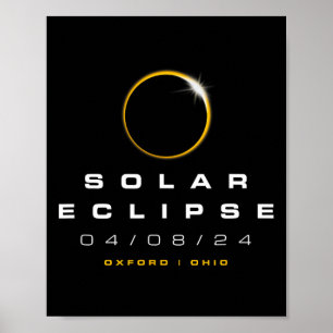 Oxford Ohio Solar Eclipse Poster