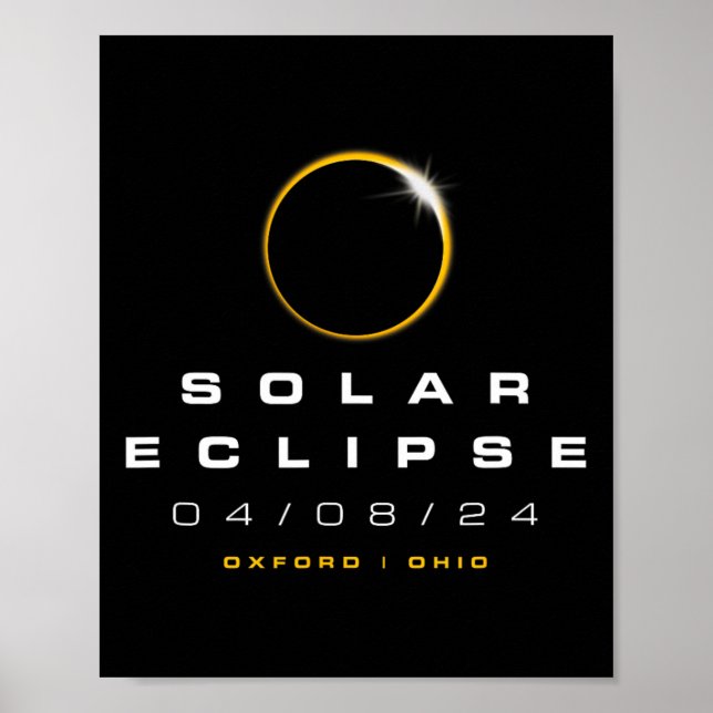 Oxford Ohio Sonnenfinsternis Poster (Vorne)