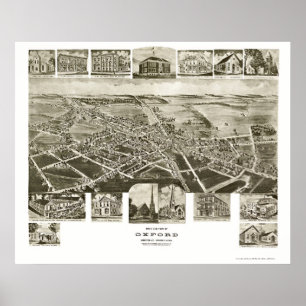 Oxford, PA Panoramic Map - 1907 Poster