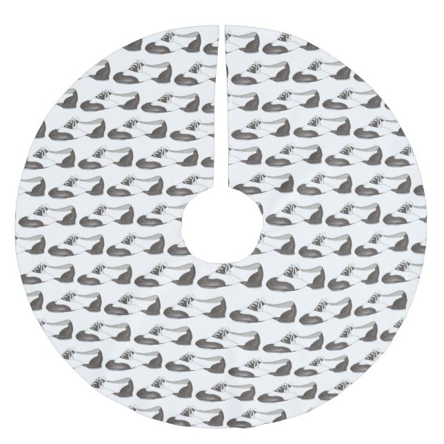 Oxford Stich Dance Teacher Showtapdance Studio Polyester Weihnachtsbaumdecke (Vorderseite)