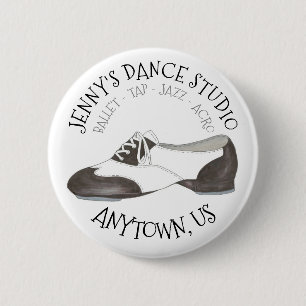 Oxford Stich Shoe Custom Dance Studio Tapper Button