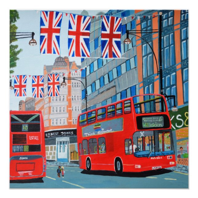 Oxford Street - Queen Dimond Jubilee Poster (Vorderseite)