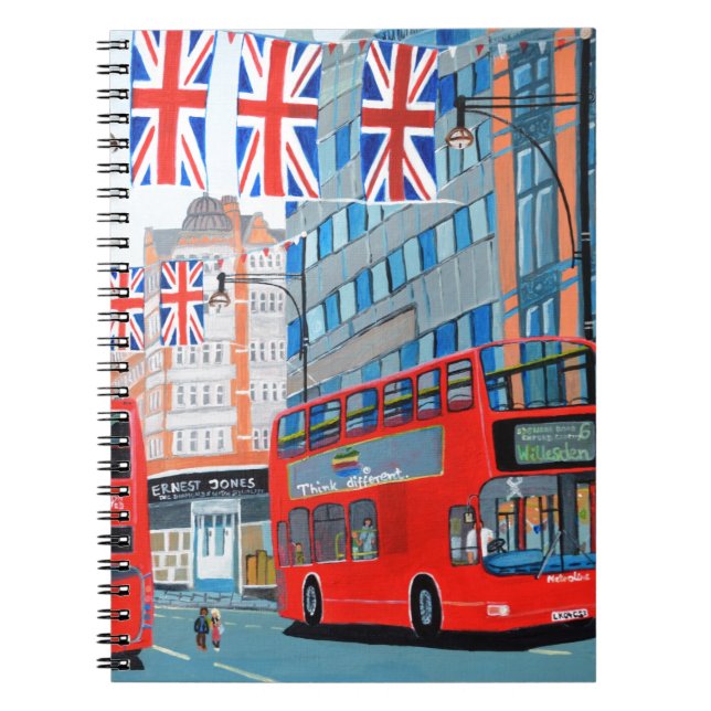 Oxford Street - Queen's Diamond Jubilee Notizblock (Vorderseite)