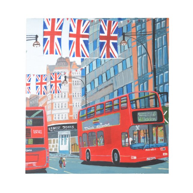 Oxford Street - Queen's Diamond Jubilee Notizblock (Vorderseite)
