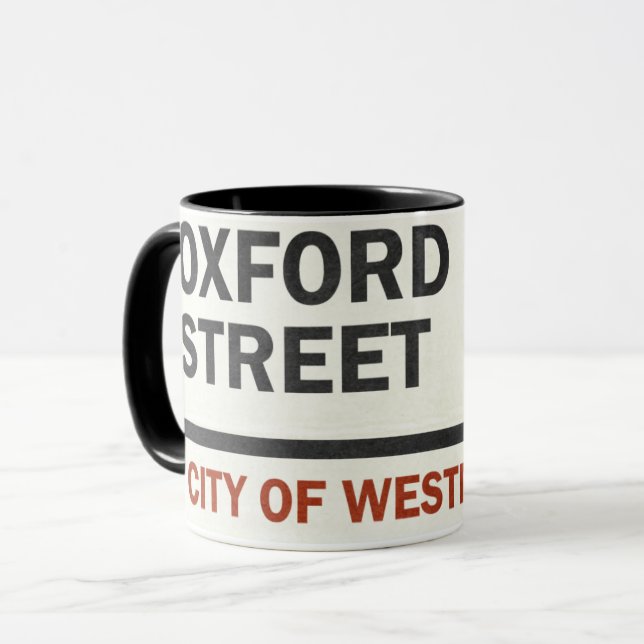Oxford Street Schild  Tasse (Vorderseite Links)