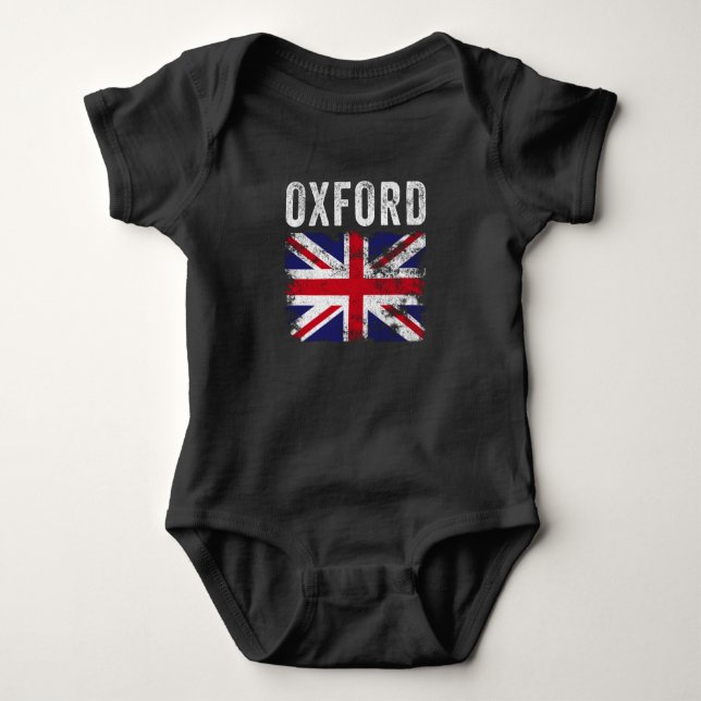 Oxford UK Flag England Souvenir Baby Strampler (Vorderseite)
