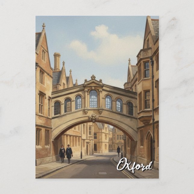 Oxford University Bridge of Sighs England Travel Postkarte (Vorderseite)