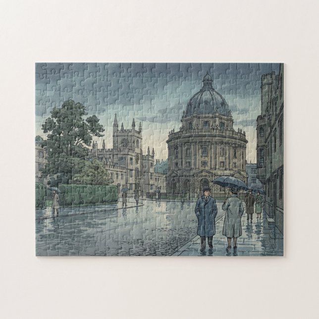 Oxford University in Rain Puzzle (Horizontal)