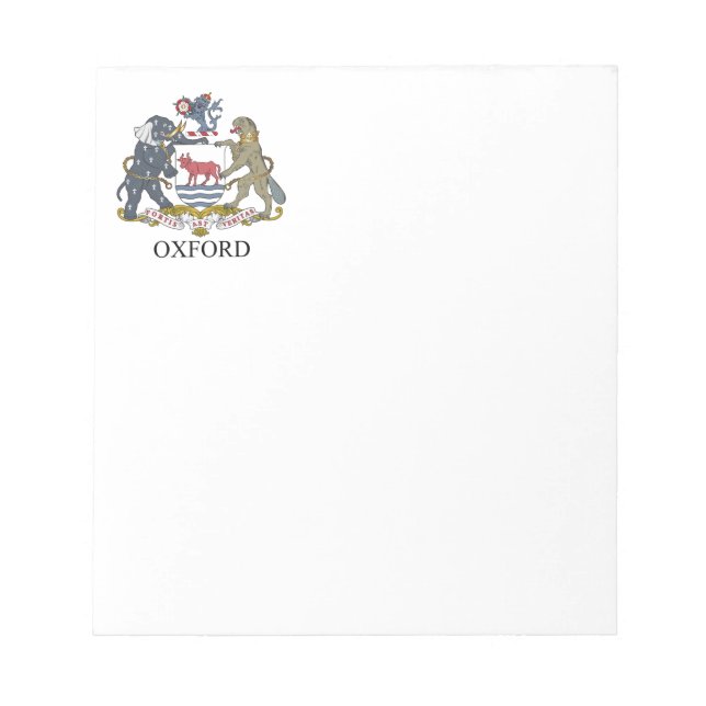 Oxford-Wappen Notizblock (Vorderseite)