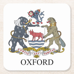 Oxford-Wappen Rechteckiger Pappuntersetzer