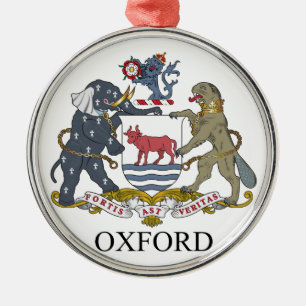 Oxford-Wappen Silbernes Ornament