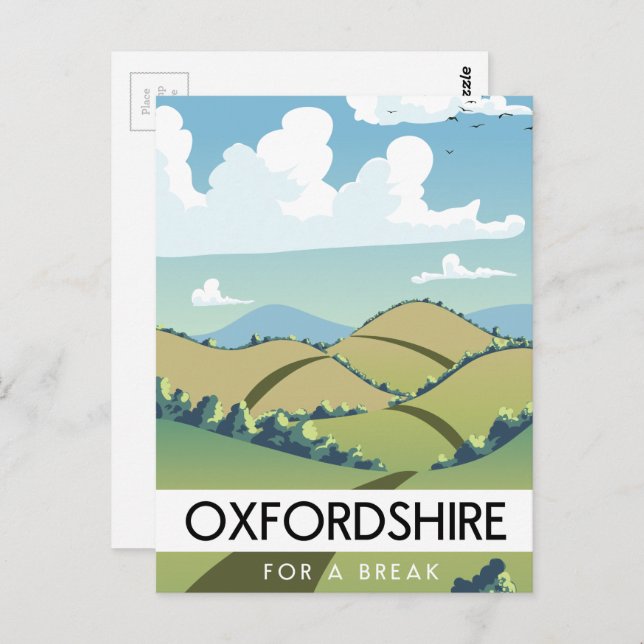 Oxfordshire für eine Pause Postkarte (Vorne/Hinten)