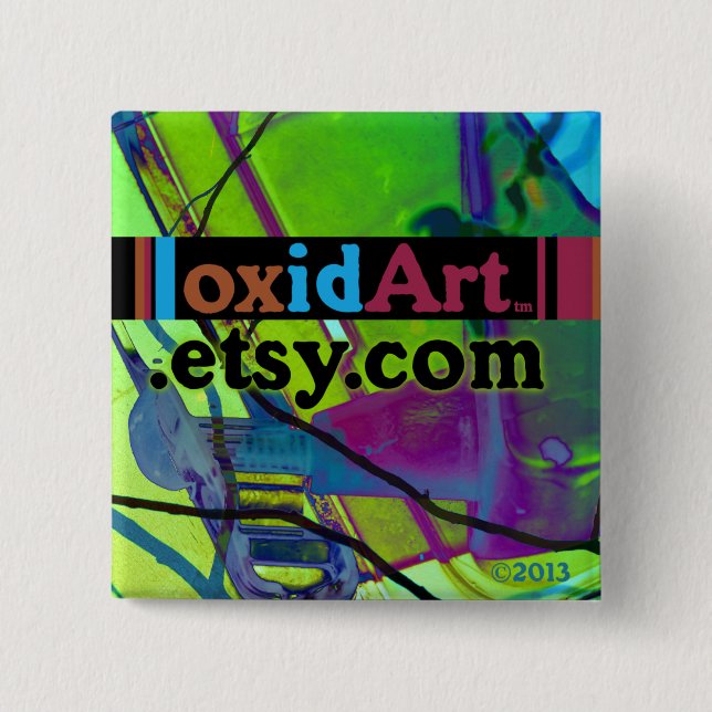 oxidArt quadratischer Knopf Button (Vorderseite)