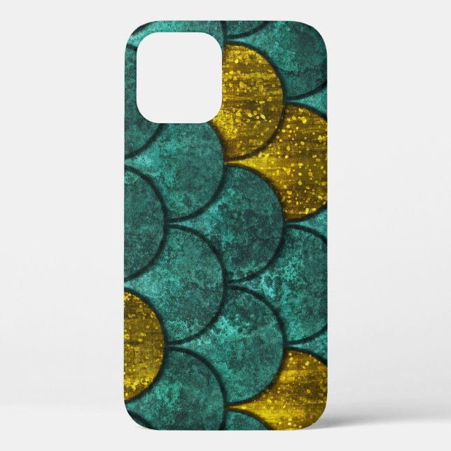 Oxide Metallic: Fischskalen Textur Case-Mate iPhone Hülle (Rückseite)