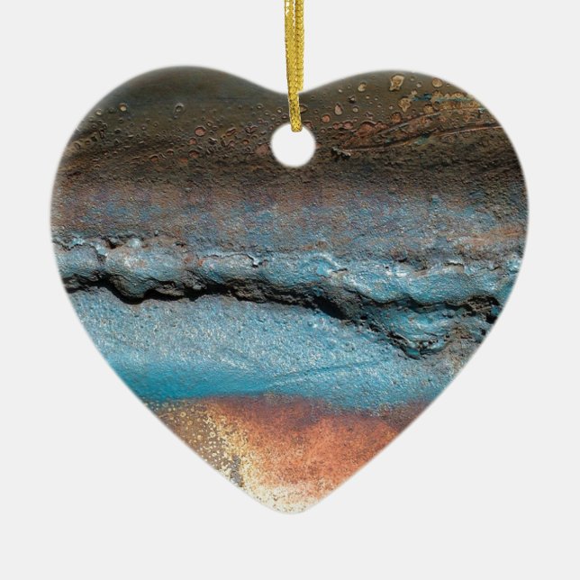 Oxidiertes Metall Keramik Ornament (Vorne)