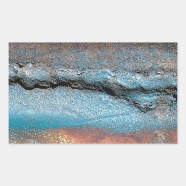 Oxidiertes Metall Rechteckiger Aufkleber (Vorderseite)