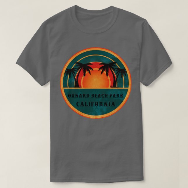 Oxnard Beach Park olina Beach Retro Sunset T-Shirt (Design vorne)