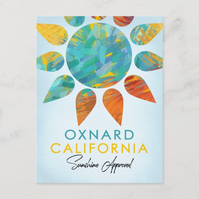 Oxnard California Sunshine Travel Postkarte (Vorderseite)