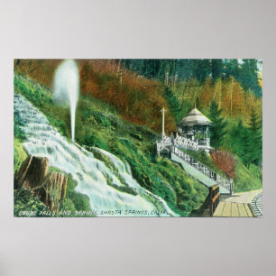 Oxone Fälle und Frühling ViewShasta Frühlinge, CA Poster