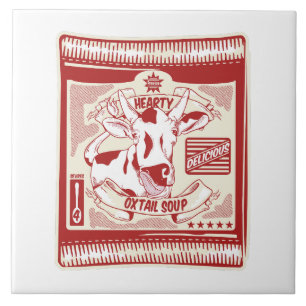 Oxtail Suppe Pop Art Fliese